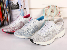 fashionville free ship f860 3 colors genuine leather lace ribbon tied sneakers