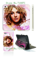 2014 famous star Hot arrival PU Brit Spears wallet leather card foldable case for iphone6 4.7 inch +free shipping