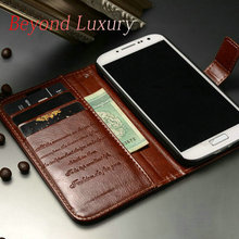 Luxury Wallet Stand Design Leather Case For Samsung Galaxy S4 i9500 9500 S 4 S IV SIV Book Style Card Holder, Free Screen Film