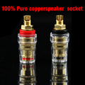 speaker pulg Copper Crystal Audio Speaker Amplifier Terminal Binding Post Banana plug Socket Connector Long Thread