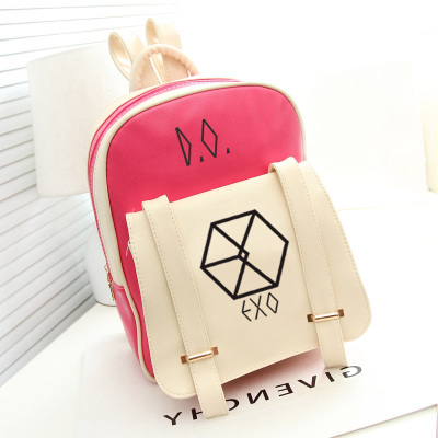 EXO Member Kai PLANET #2 Logo High Quality PU Schoolbag Korea