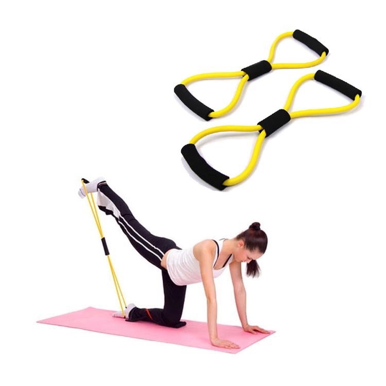 2015 Resistance Bands Tube Workout Exercise For Yoga 8 Type Fashion Body Building Fitness Training Equipment