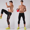 Men s 3 4 Compression Pants Cropped Trousers Base Layer Fitness Joggers Pants Running Leggings Workout