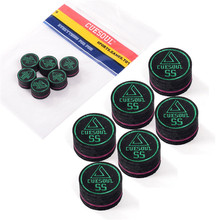 Free Shipping Cuesoul 6pcs/set 13MM SS Baked Pig Suede Billiard Cue Tip, Pool Cue Tip, Snooker Cue tip