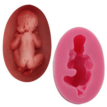Silicone Sleeping Baby Shape Cake Mould Fondant Chocolate Sugar Candy Baking Cupcakes Decorating Tool Mold Kitchen Accessories