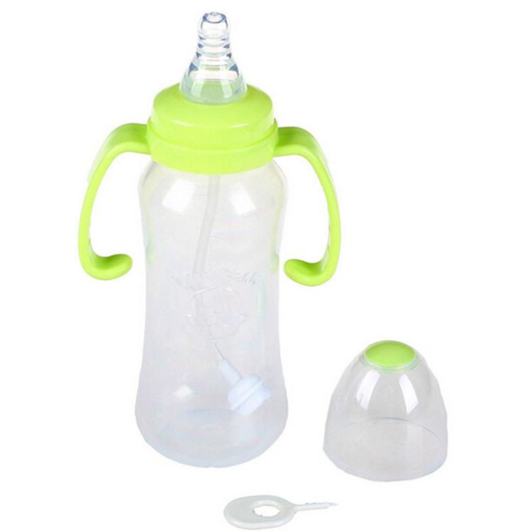 Plastic Baby Bottle Holder High Quality Baby Feeding Bottle Nuk Health Safety Baby Cup Straw Feeder Milk Juice Bottle Handle (2)
