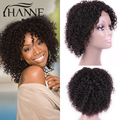 Brazilian Virgin Hair Lace Frontal Curly Wig Natural Black brown Kinky Curly Wigs Glueless Short Human
