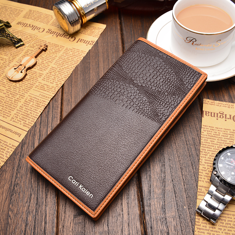 New Korean Fashion Men's Long Wallet Wrapping Metrosexual Multi Card Wallet Card Package 3 Colors Man's Purse,Hand bag