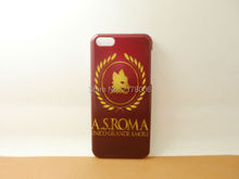 1 Piece Free Shipping Painting Printed AC Roma Logo White Plastic Hard Skin Cover For Apple iphone 5C Mobile Cell Phone Case