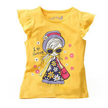 Girls Summer Casual Clothes Set Children Short Sleeve Cartoon T shirt Short Pants Sport Suits 2015