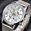 9s cheap Men s Multifunction Day Date Analog Quartz Stainless Steel Mesh Wrist Watch 15889 High