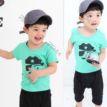 Fashion Baby Clothes Boy Kid Casual Round Neck Short Sleeve T shirt Tee Tops Apparel Drop