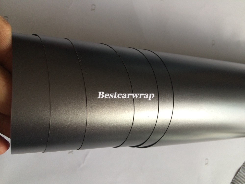 Dark Grey gunmetal matt chrome metallic grey film vinyl wrap 3m Foile (3)