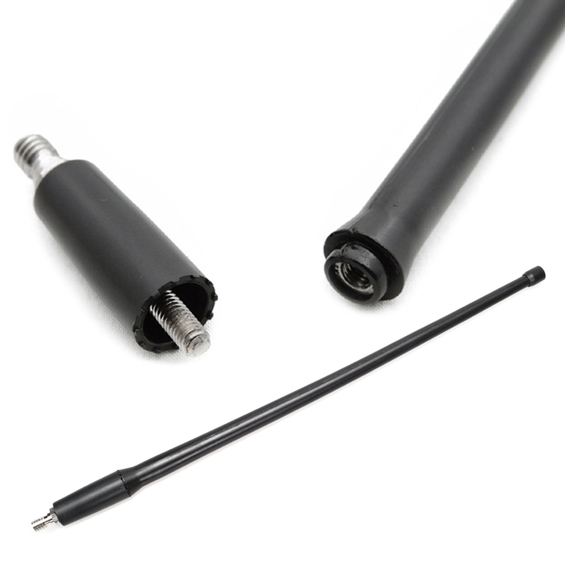 WHITE CARBON FIBER SHORT SCREW IN ANTENNA 3/" FOR 07-15 JEEP WRANGLER JK