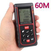 Telémetro láser de mano 60 m regla electrónica meter infrared telémetro área / ángulo / medición de la altura / herramienta de prueba
