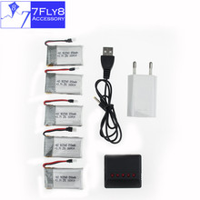 syma x5 rc lipo battery 3.7v 850mah 5pcs and charger with plug for syma x5c x5sw x5sc cx30 cx-30 w drone Helicopter parts