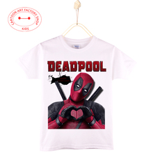 2016 New Children Casual Clothes Summer Miracle People T-Shirt Kids Dead Pool Girl Tops Cotton Boy Shirts 4T-12T Free Shipping