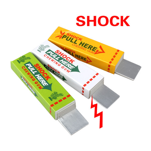 Electric Shock Joke Chewing Gum Pull Head Shocking Toy Gift Gadget Prank Trick Gag Funny FCI#