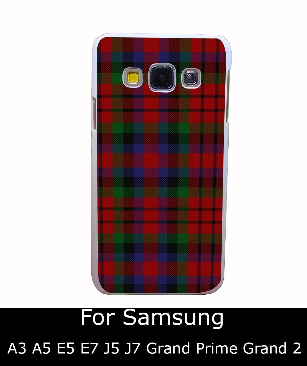 2250Qua RED BLUE font b TARTAN b font SCARF FASHION Style White Hard Back Cover for