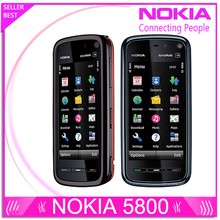 Refurbished Unlocked Phone Nokia 5800 xpressmusic 3 15MP Camera GPS Wifi FM radio Bluetooth One year