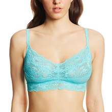 2016 Hot Selling Lingerie Fantasie Intimates Ultra-thin Lace Wireless Bra for Women See Through Bras(Blue)