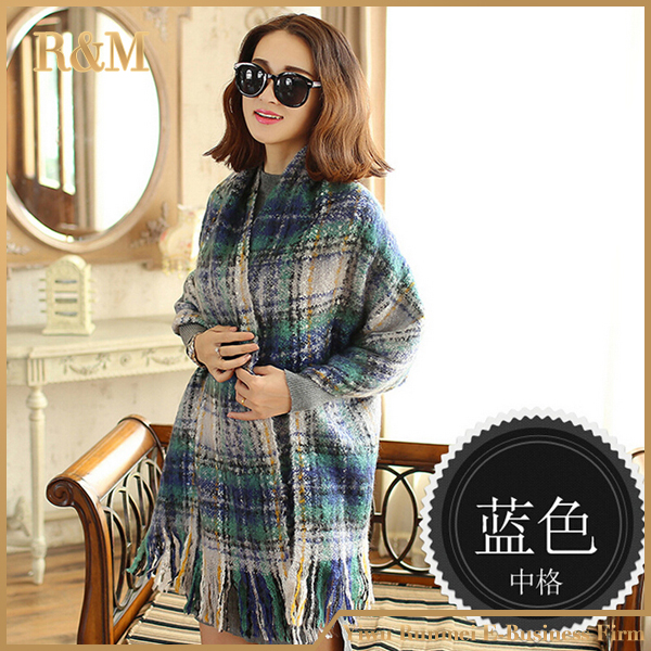 Amazing new collection wool blend blanket wrap scarf women scarves winter plaid font b tartan b