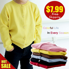 casido baby children clothing boys girls candy color knitted cardigan sweater kids spring/summer/autumn/winter cotton outer wear