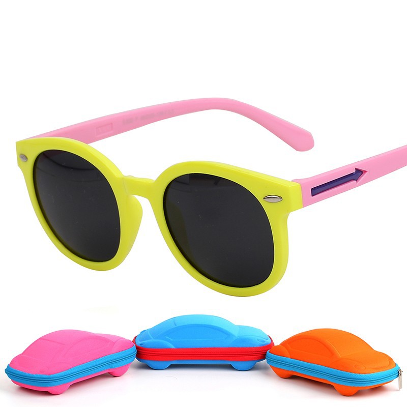 New arrival 2015 Child polarized Boy girls Sunglasses Super-soft materials anti-uv glasses