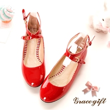 Autumn spring single shoes women’s small yards buckle shallow mouth flat-bottomed US 4-12.5 plus size SMALL BIG size 31-47