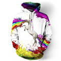 2016 hot Stylish Men and women long sleeve coat Horse systemic 3D digital printing hooded Highly