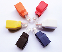 Wholesale100Pcs/Lot RJ45 CAT5 CAT5E Network Ethernet Connector male to female Cable Adapter New Free Shipping 1:8