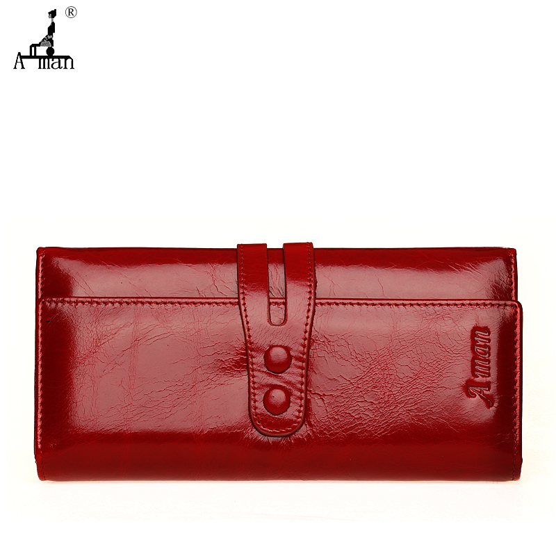 AMAN Europe ladies purse vertical women leather wallet seventy percent off long wallet wallet Lingge note clip