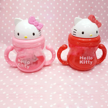 Baby bottle pp nursing baby straw kettle handle cup cartoon cat child milk water bottle kids water cup training water kettle
