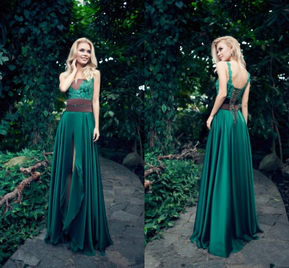 Dark Green Spaghetti Strap Dress