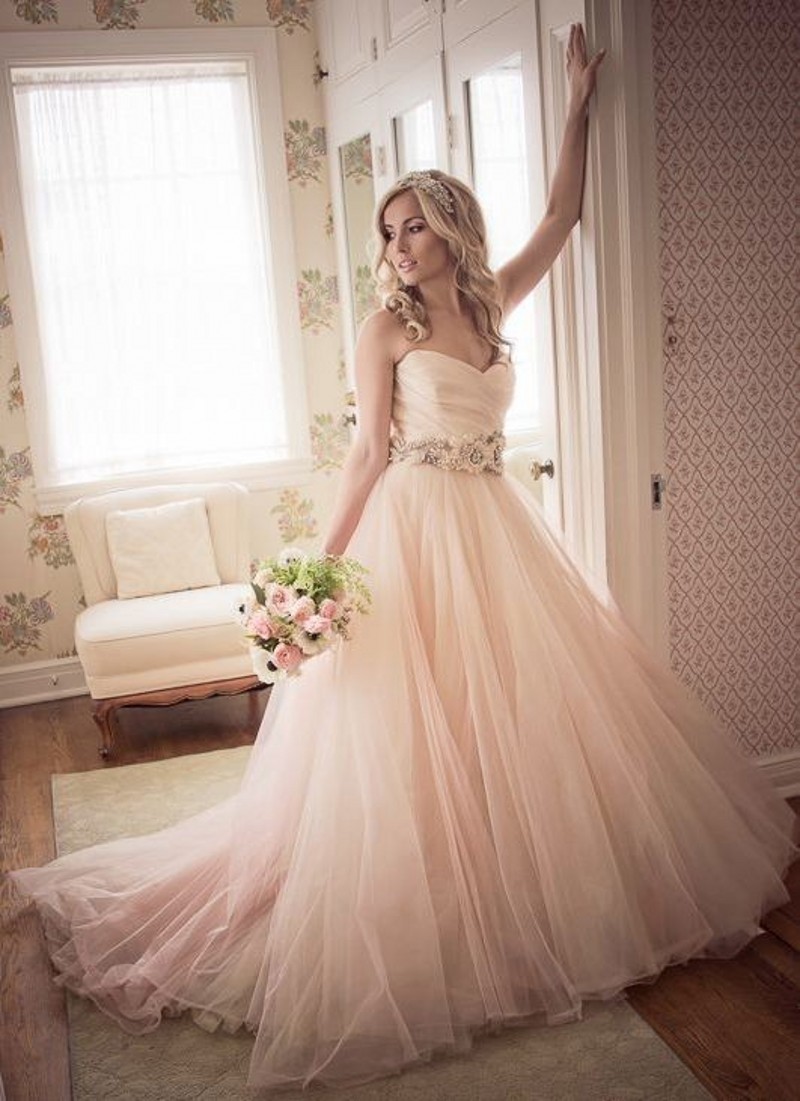 Popular Peach Colored Wedding Dresses Buy Cheap Peach Colored Wedding Dresses Lots From China