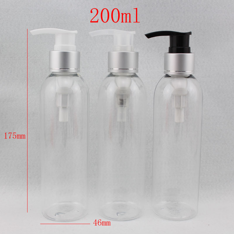 200ml X 30 empty transparent plastic lotion bottle container ,DIY cosmetic packaging PET cream bottle, plastic  cosmetic bottles