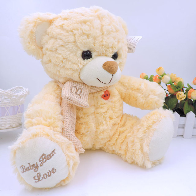 (1 шт.) Huggable Мишка Плюшевые Игрушки Kawaii Сидя Медведи Коричневый Белый Желтый Детей Baby Дети Подарки