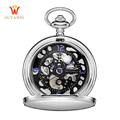 Steampunk Pocket Watch OUYAWEI New Design Luxury Brand Fashion Skeleton Watches Hand Wind Mechanical Pocket Watch