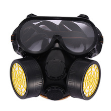 Industrial Gas Chemical Anti Dust Paint Respirator Mask Glasses Goggles Set MTY3