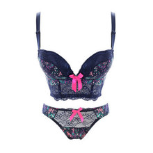 New 2015 sexy bra fashion winter dress bra set vs sexy underwear lace sexy women bra set gathered push up bra brief set