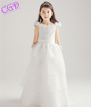 Brand New Girl Dress Casual Kids Clothes 2016 Summer Sleeveless Wedding Party Dresses For Girls Baptism Costume Baby Clothing