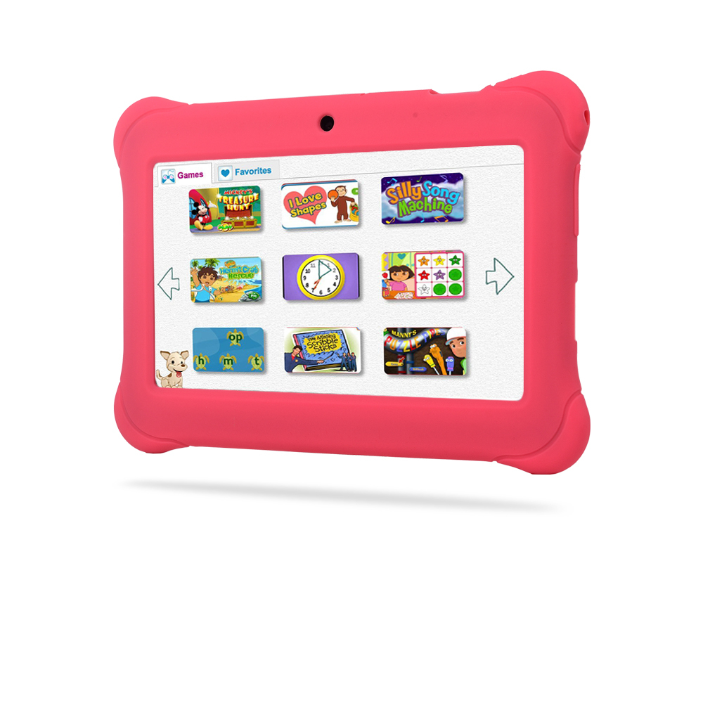 Alldaymall 7 Quad Core Android Kids Tablet Dual Camera 8GB HD Kids Edition w iWawa Pre