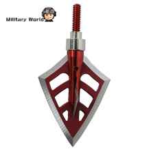 6pcs lot 125 Grain 4 Blade Outdoor Hunting Archery Arrowhead Shooting Military Steel Arrow Tip Broadheads