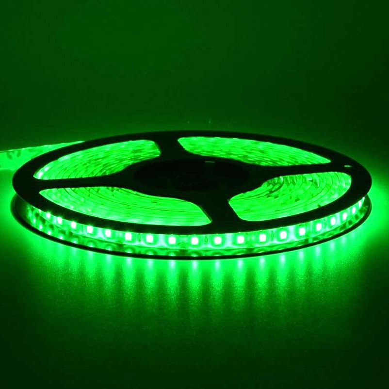With DC socket Green color SMD3528 LED strip Non waterproof 300 led 5meter roll 60led meter