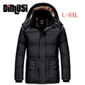 2016 New Men Winter Jacket Big Size 5XL 6XL 7XL 8XLCasual Slim Cotton Warm With Hooded