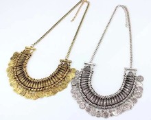 New Paragraph Temperament Vintage Ethic Metal Coins Pandent Tassel Necklace for Women Fashion Jewelry 779