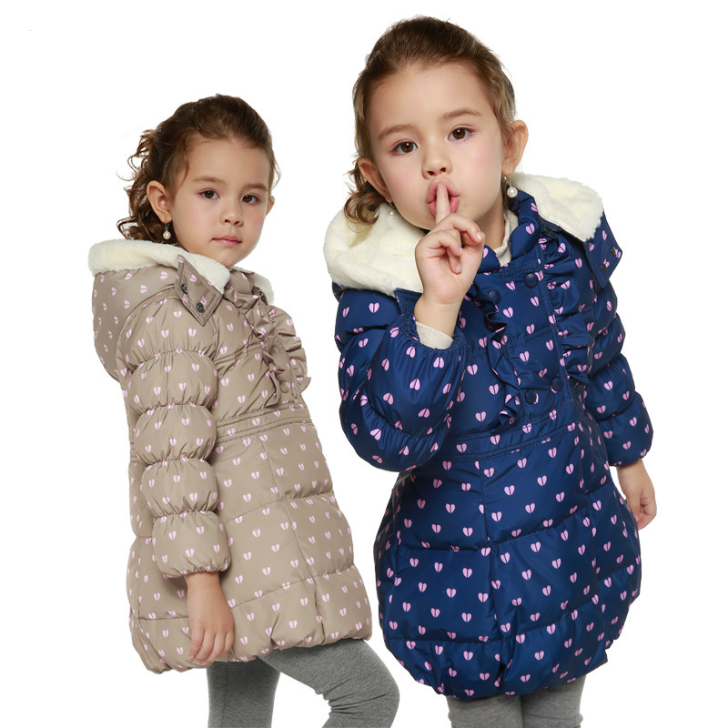 2015 New Kids Winter Coat Children Down Jakcet Grils Boys Hooded Warm Cartoon Outwear WIndproof Clothes Baby Clothing