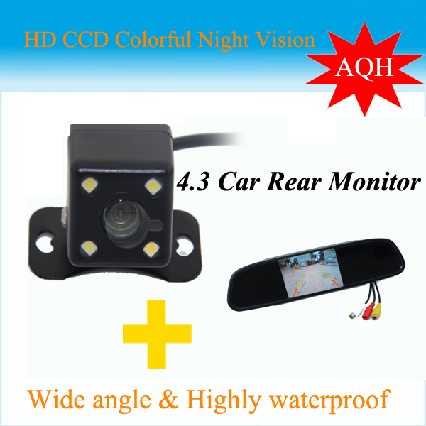 2 in 1 Car parking system HD CCD night vision car backup reversing car rear view camera + 4.3 2 in 1 Car parking system HD CCD night vision car backup reversing car rear view camera + 4.3