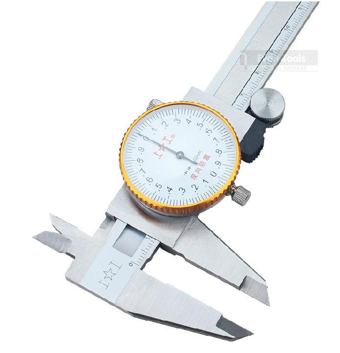 G 0-150mm*0.02 dial caliper pie de rey stainless steel micrometer calipers shockproof measuring calipers T