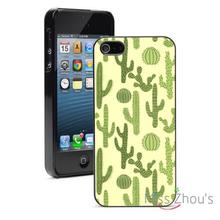 Green Cactus Pattern Protector back skins mobile cellphone cases for iphone 4/4s 5/5s 5c SE 6/6s plus ipod touch 4/5/6